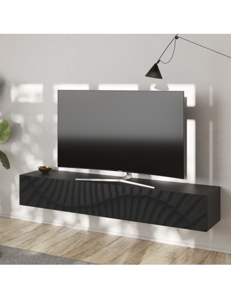 Pensile porta TV 1 ribalta serigrafata Antracite lucido