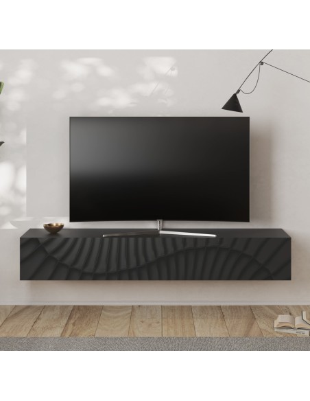 Pensile porta TV 1 ribalta serigrafata Antracite lucido