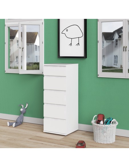 Cassettiera 5 cassetti stretta