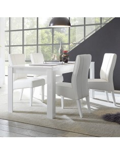 Tavolo allungabile Bianco lucido laccato (Sedie escluse) 2