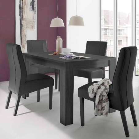 Tavolo allungabile Nero frassinato (Sedie escluse)