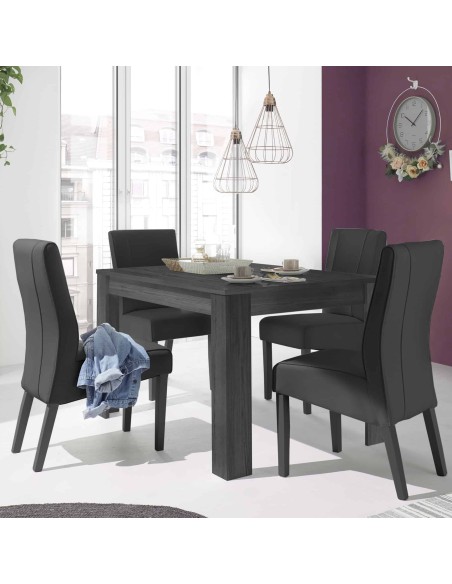 Tavolo allungabile Nero frassinato (Sedie escluse)