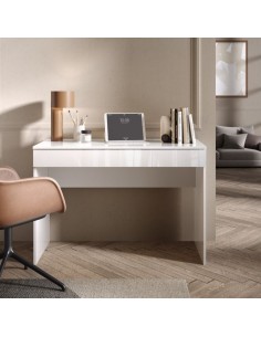 Scrivania 1 cassetto 110 x 50 x 76 H Bianco lucido