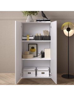 Mobile ufficio / ingresso 2 ante Bianco lucido 63 x 35 x 114 H 2