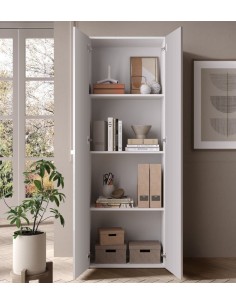 Mobile alto ufficio /ingresso 2 ante Bianco lucido 63 x 35 x 184 H 2