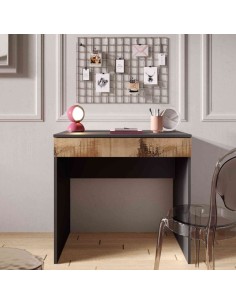Scrivania piccola 1 cassetto 78 x 50 x 76 H Nero/Pero