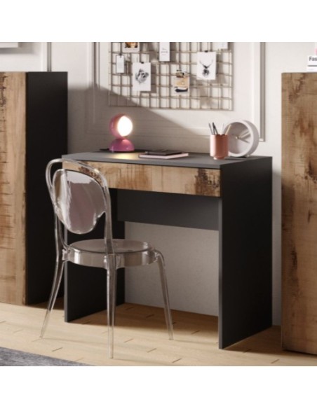 Scrivania piccola 1 cassetto 78 x 50 x 76 H Nero/Pero