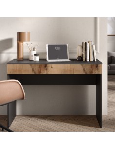 Scrivania 1 cassetto 110 x 50 x 76 H Nero/Pero 2