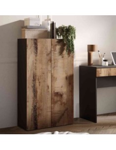 Mobile ufficio / ingresso 2 ante Nero/Pero 63 x 35 x 114 H 2