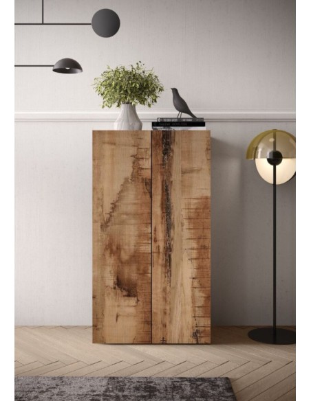 Mobile ufficio / ingresso 2 ante Nero/Pero 63 x 35 x 114 H