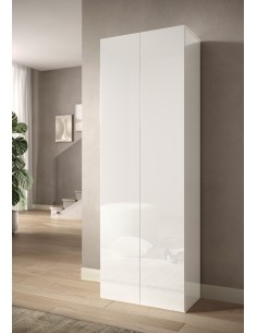 Armadio multiuso/scarpiera 2 ante - 6 ripiani Alto Bianco lucido 2