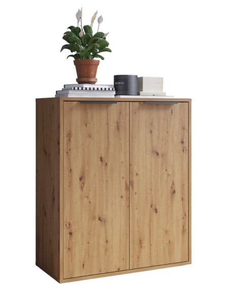 Mobile basso 2 ante Rovere artisan cm 72 x x 35,3 x 87 h