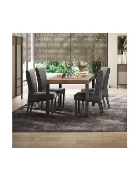 Tavolo con gambe in metallo Mercure cm 140 (Sedie escluse)