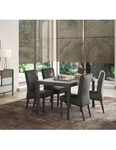 Tavolo con gambe in metallo Piombo cm 140 (Sedie escluse) 2