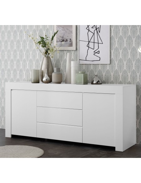 Madia 2 ante - 3 cassetti Bianco opaco Florence