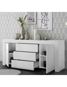 Madia 2 ante - 3 cassetti Bianco opaco Florence 2