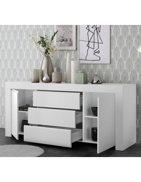 Madia 2 ante - 3 cassetti Bianco opaco Florence