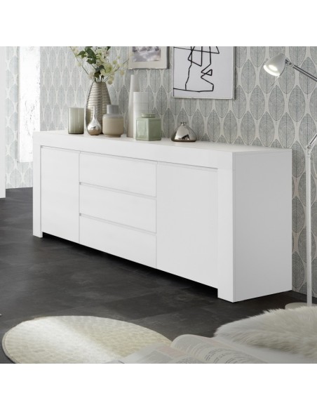 Madia 2 ante - 3 cassetti Bianco opaco Florence