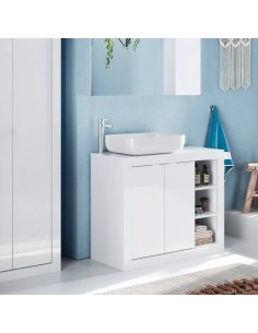 Mobile bagno da terra cm 92 x 45 x 92 H Bianco laccato (Specchio escluso)