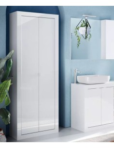 Amadio 2 ante da bagno Bianco laccato cm 70 x 35 x 195 H