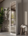 Colonna bagno girevole con specchio - 4 lati Bianco laccato