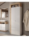 Armadio 2 ante alto Bianco laccato/Rovere cm 64 x 35 x 188 H