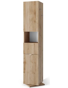 Colonna bagno girevole con specchio - 4 lati Rovere kadiz