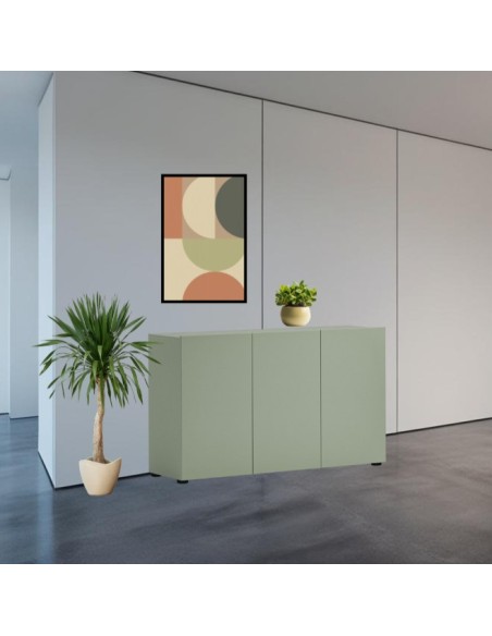 Madia 3 ante verde salvia laccato opaco