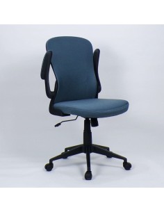 Poltrona Arizona in tessuto avio con braccioli reclinabili