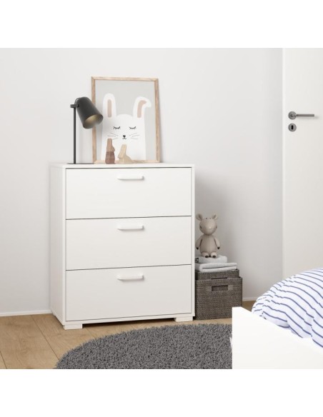 Cassettiera Sofia 3 cassettoni Bianco opaco