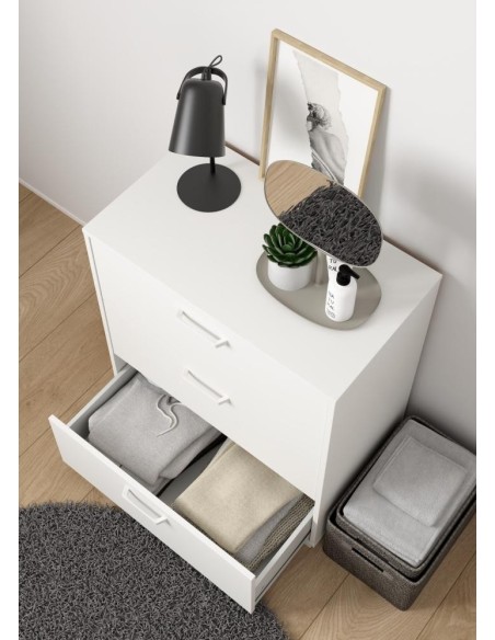 Cassettiera Sofia 3 cassettoni Bianco opaco