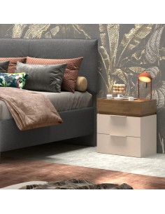 Comodino 3 cassetti Cashmere/Mercure cm 50 x 42 x 62 H