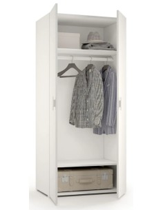 Armadio guardaroba 2 ante Bianco venato opaco 2