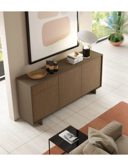 Madia cm 170 3  ante - 1 cassetto Bronzo/Cannette scuro