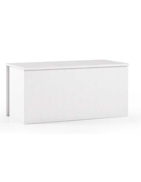 Composizione ingresso completa con scarpiera a specchio + baule + appendiabiti Bianco venato opaco