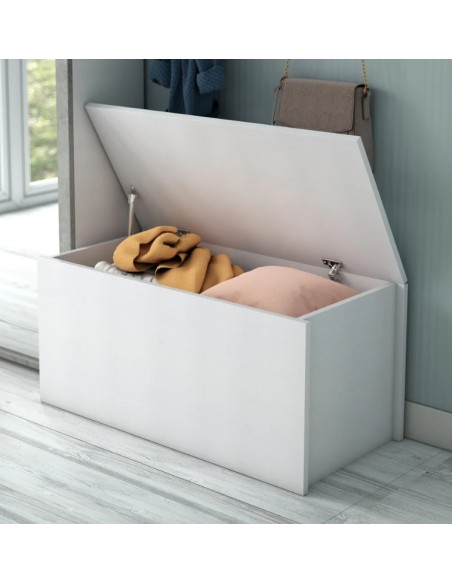 Composizione ingresso completa con scarpiera a specchio + baule + appendiabiti Bianco venato opaco