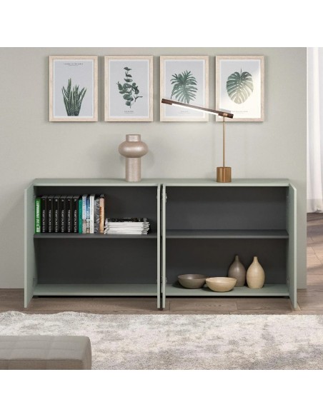 Madia 4 ante verde salvia laccato opaco