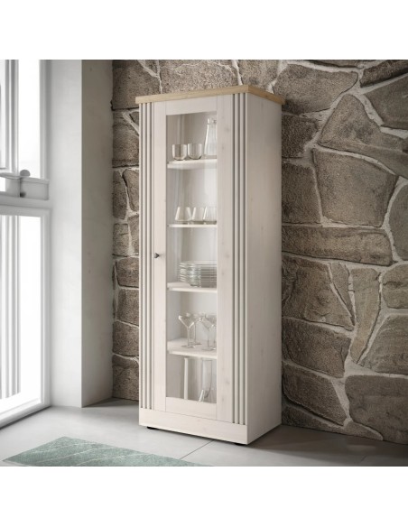 Vetrina soggiorno Rovere meringa/Rovere kadiz