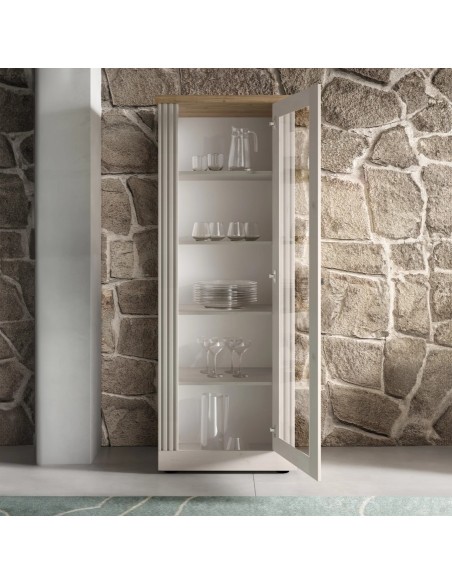 Vetrina soggiorno Rovere meringa/Rovere kadiz