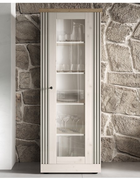 Vetrina soggiorno Rovere meringa/Rovere kadiz