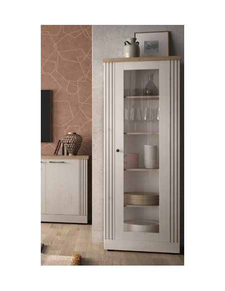 Vetrina soggiorno Rovere meringa/Rovere kadiz