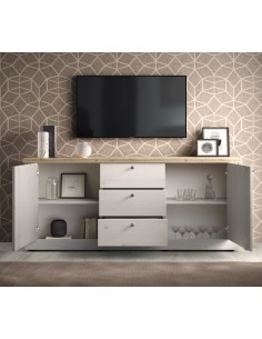 Madia 2 ante - 3 cassetti Rovere meringa/Rovere kadiz 2