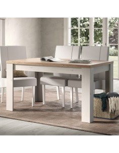 Tavolo soggiorno allungabile Rovere meringa/Rovere kadiz