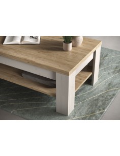 Tavolino basso soggiorno con sottopiano Rovere meringa/Rovere kadiz 2