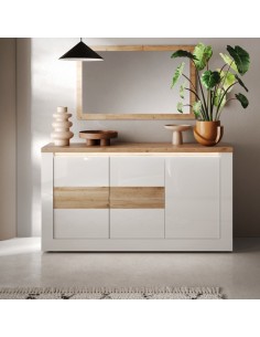 Madia 3 ante Capri Bianco laccato/Rovere kadiz 2