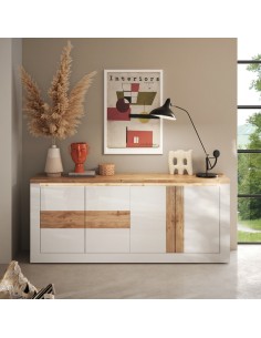 Madia 4 ante Capri Bianco laccato/Rovere kadiz 2