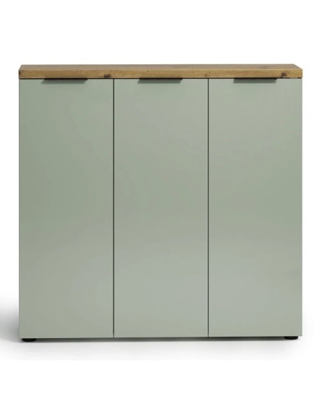 Scarpiera ingresso 3 ante Verde salvia/Rovere castagno