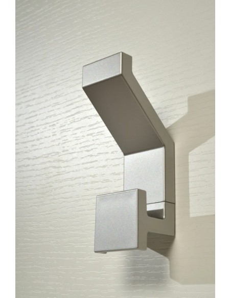 Composizione ingresso Baule con mensola appendiabiti Bianco opaco venato