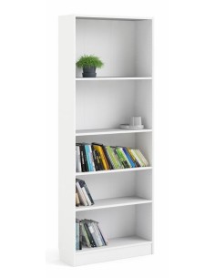 Libreria Basic alta larga Bianco opaco 2