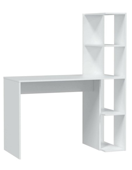 Scrivania con libreria workspace Bianco opaco